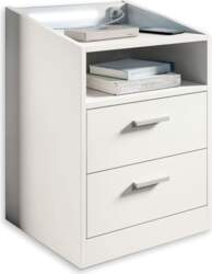 Lumo Bedside Table in White -