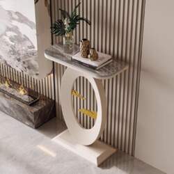 Marble Console Table, Hallway Table, Narrow