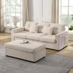 Merax Modular LED Sofa Set L