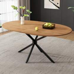 Merax Oval Dining Table, Modern Simple