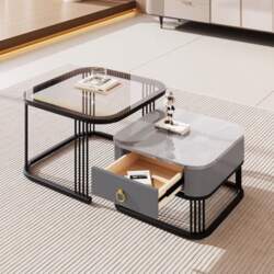 Merax Square Coffee Table, Set of