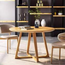 Mid-Century Modern Dining Table Round Kitchen