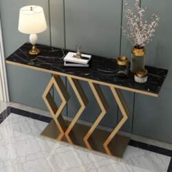 Modern Console Sofa Table with Geometric