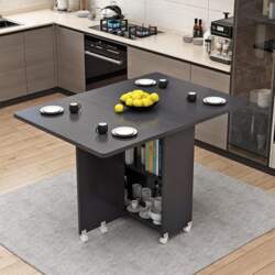 Modern Folding Dining Table with Storage