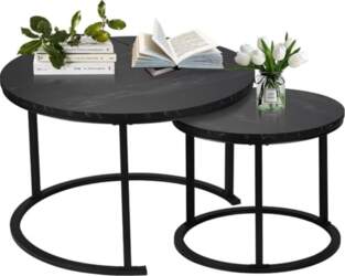 Modern Round Coffee Table, Set of