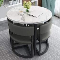 Modern Round Dining Table Set for