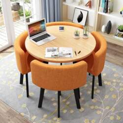 Modern Round Dining Table Set with