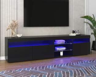 Moimhear Modern TV Cabinet, Bright Panel