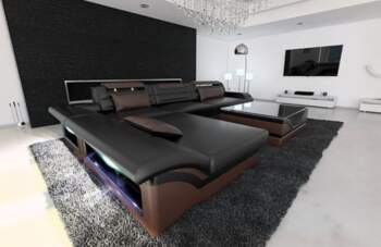 Monza Corner Sofa L Shape Leather
