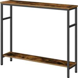 Narrow Console Table, 2-Tier Side Table
