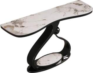 Narrow Console Table, Modern Shelf Behind