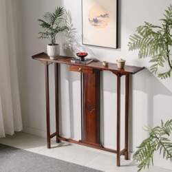 Narrow Console Table with Solid Wood