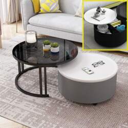 Nesting Couchtisch 2er-Set – Moderne, runde