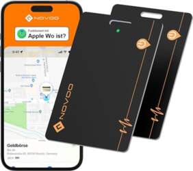 NOVOO Thin Wallet Tracker Rechargeable Pack