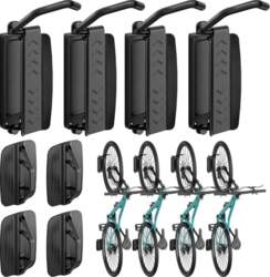 PEGZONE 4 Pack Swivel Bicycle Wall