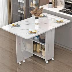 Portable Folding Dining Table with Storage