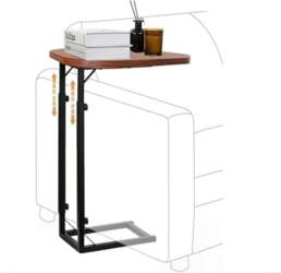 Premium Adjustable C-Shaped Side Table for