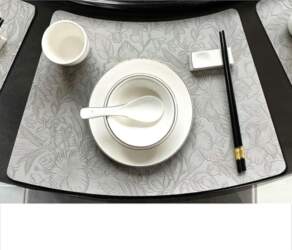 Rectangular Leather Place Mats Set of