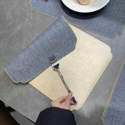 Rectangular Leather Placemats, Set of 8
