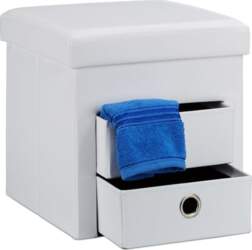 Relaxdays Folding Storage Ottoman with 2