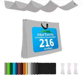 Retractable Wave Awning, Waterproof, Rectangular with