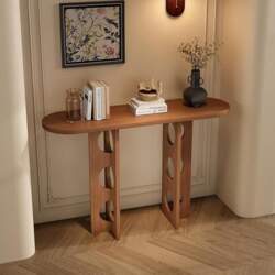 Retro Solid Wood Console, Narrow Side
