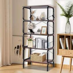 Rotating Bookcase, Black, 360° Rotating Bookcase
