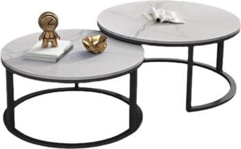 Round Coffee Table Set of 2