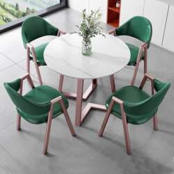 Round Dining Table with 4 Chairs