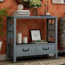 Rustic Console Sofa Table with 2