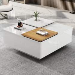 SACOOL Square Coffee Table 75 x