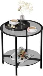 Side Table Round Glass Coffee Table