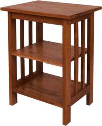 Side Table with Grid Frame and