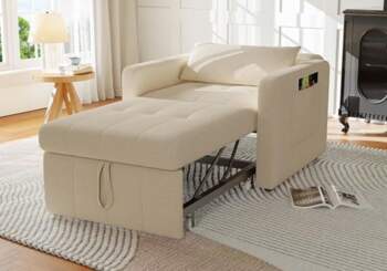 Small Sofa Bed, 3-in-1, Pull-Out Bed