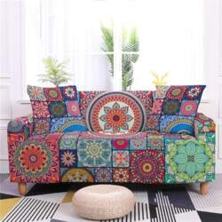 Sofa Throw Colourful Boho Print Sofa