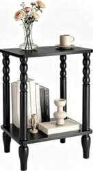 Solid Wood End Table with Storage