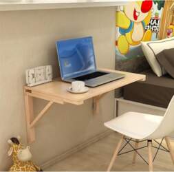 Solid Wood Folding Table Wall Mounted