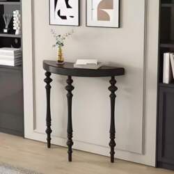 Solid Wood Roman Column Base Console