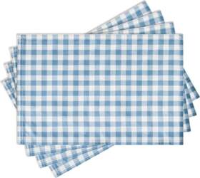 SOVORM Checked Placemats, Set of 4