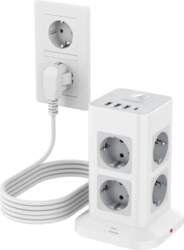 TESSAN 8-Way Multi Socket ar USB