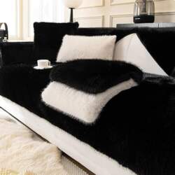 Thick Rabbit Plush Sofa Cover 2