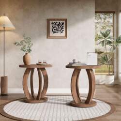 Tribesigns 50cm Side Table, Round Side