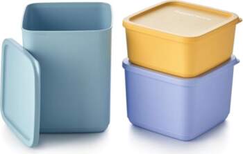Tupperware Essentials stackable Square Containers, pārtikas
