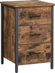 VASAGLE Bedside Table with 3 Drawers