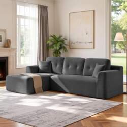 VASAGLE Corner Sofa Modular Sofa 244cm