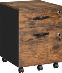 VASAGLE Lockable 2 Drawer Filing Cabinet