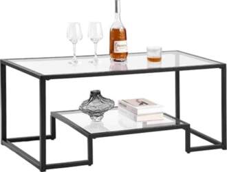 VEVOR Coffee Table, Side Table, Tempered