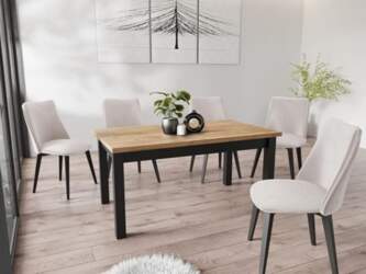 WFL GROUP Modern Rectangular Extendable Dining