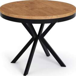 WFL GROUP Round Extendable Dining Table