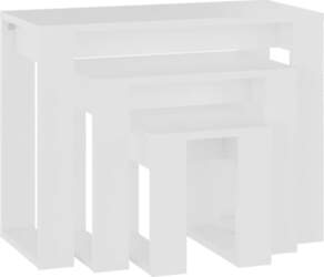 White Engineered Wood Nesting Tables, Set